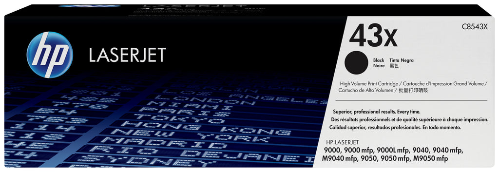 HP 43X Toner LaserJet Noir Grande Capacité Authentique