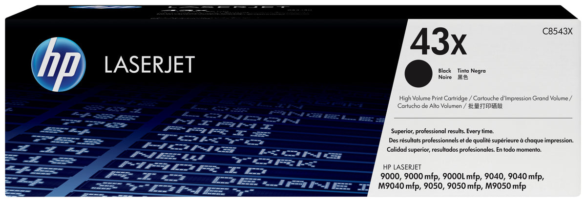 HP 43X Toner LaserJet Noir Grande Capacité Authentique