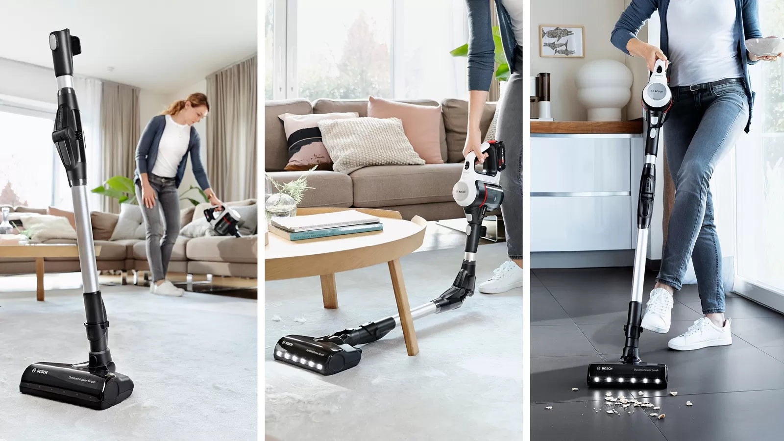 Bosch Bosch BCS711XXL aspirateur balai et balai électrique Batterie Sec Sans sac 0,3 L Blanc 3 Ah