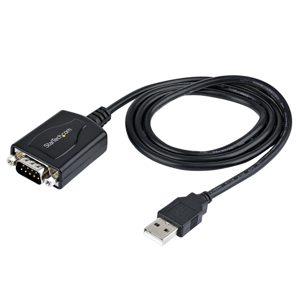 StarTech.com Adaptateur USB vers RS232 DB9 Mâle, 1m, Rétention du Port COM, Chipset Prolific