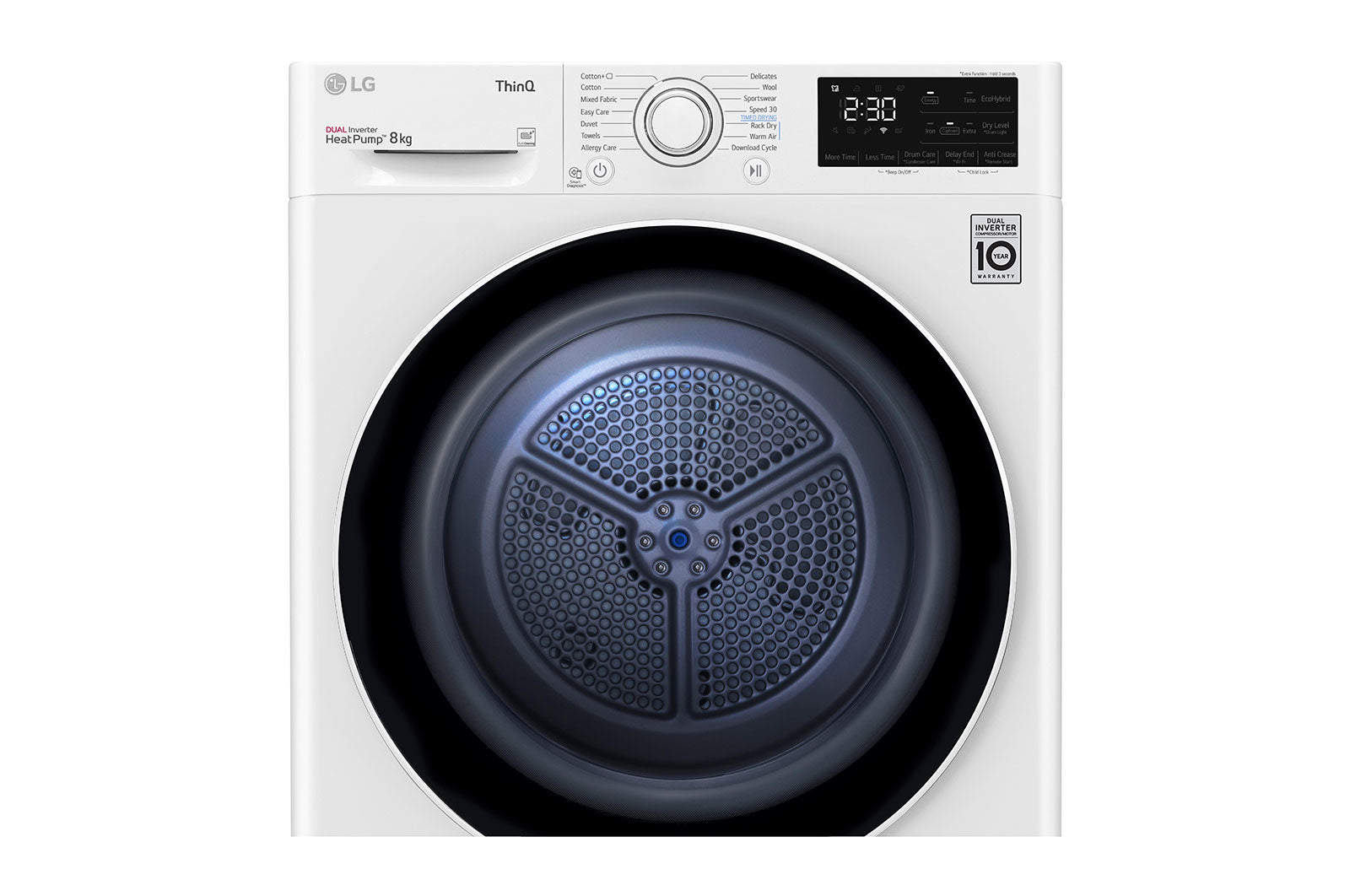 LG RH80V3AV6N sèche-linge Pose libre Charge avant 8 kg Blanc