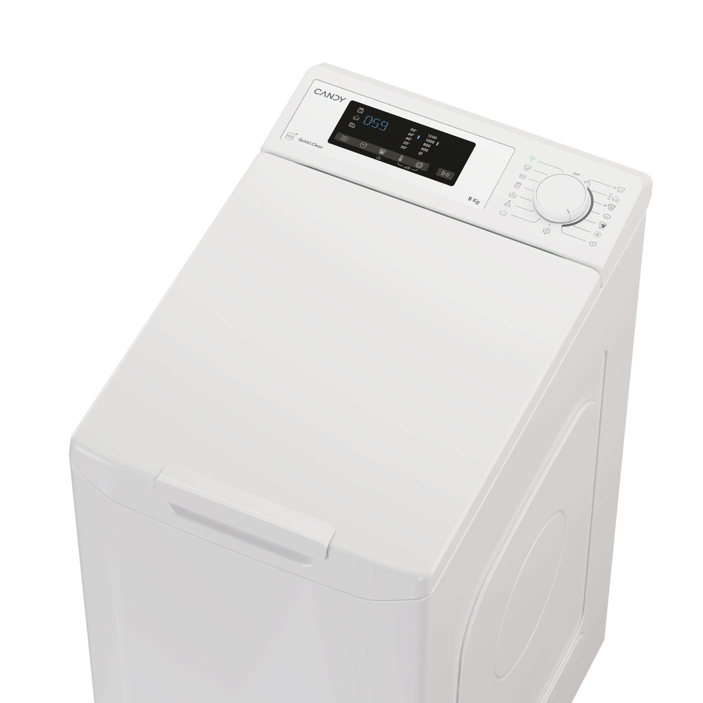 Candy TCA283D2-S machine à laver Charge par dessus 8 kg 1200 tr/min Blanc