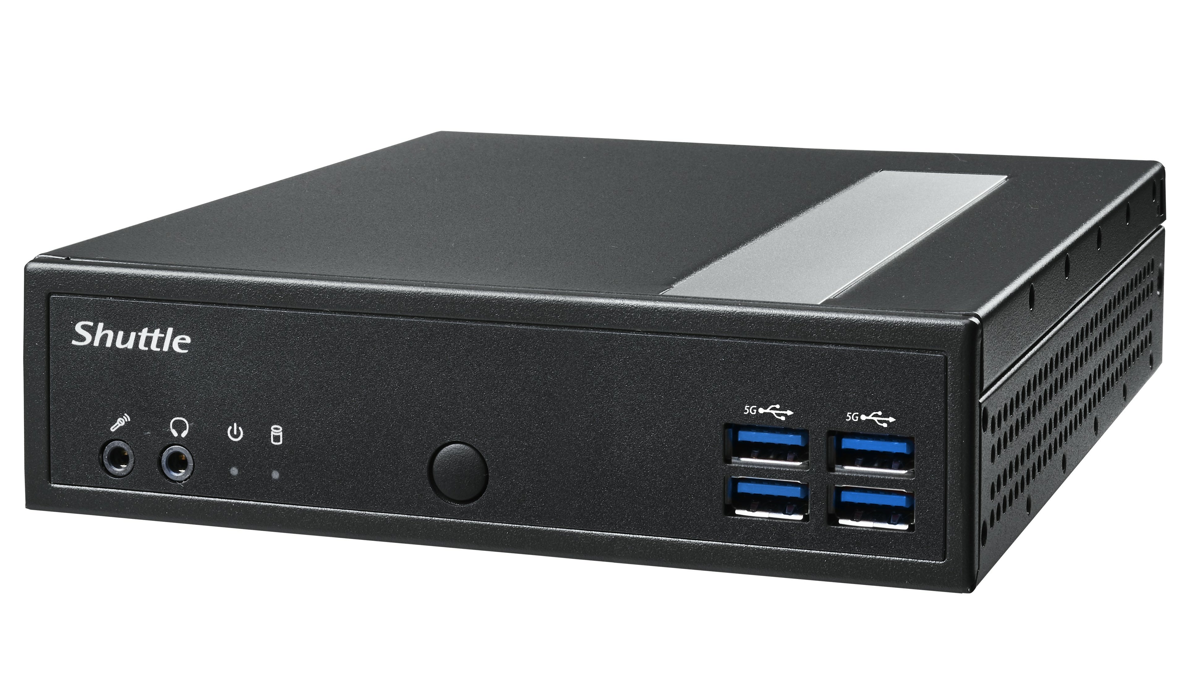 Shuttle XPC slim Barebone DL40N, Intel N150, 1x DDR5, 2x LAN (2x 2.5Gbit), 2xCOM,1xHDMI,1xDP, 1x VGA, fanless, fonctionnement permanent 24/7