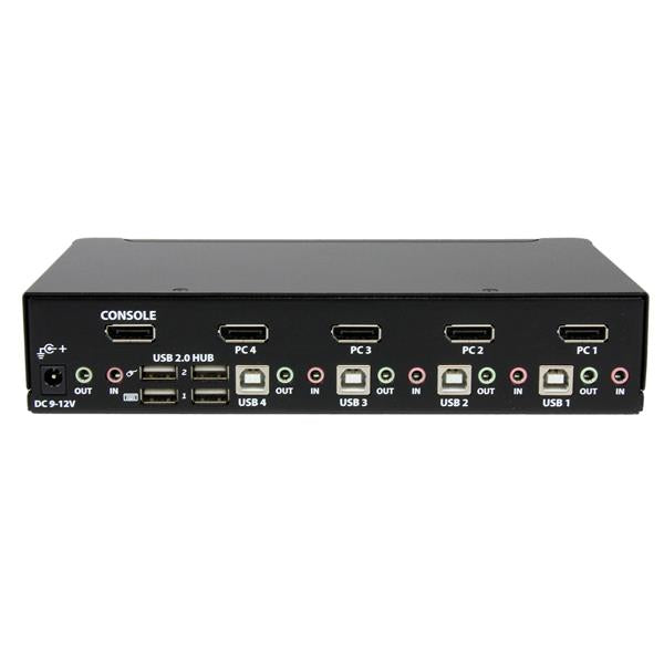 StarTech.com Commutateur KVM DisplayPort USB 4 ports avec audio - vue 3