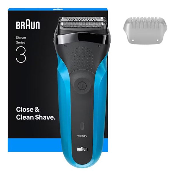 Braun Series 3 310s Rasoir à grille Tondeuse Noir, Bleu