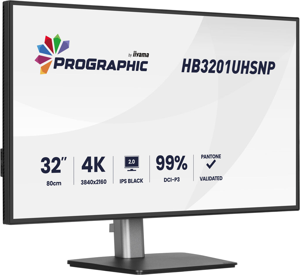 iiyama ProGraphic HB3201UHSNP-B1 écran plat de PC 80 cm (31.5") 3840 x 2160 pixels 4K Ultra HD Noir