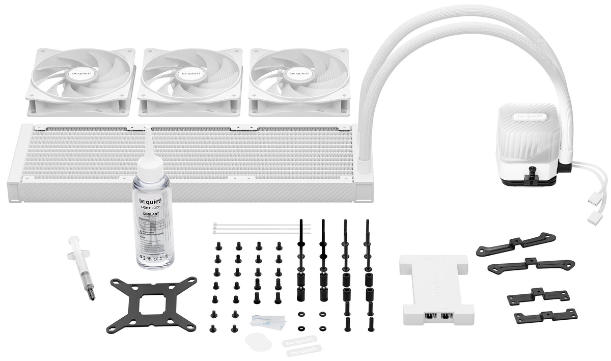 be quiet! Light Loop 360 mm White, Système de Refroidissement Liquide AIO, ARGB, Blanc, Sockets Intel et AMD