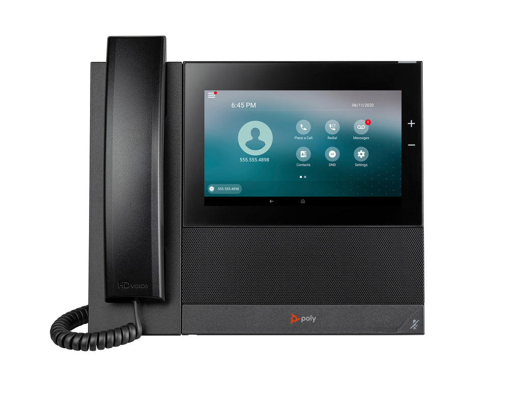 HP Poly Téléphone multimédia professionnel Poly CCX 600 avec Open SIP et compatible PoE