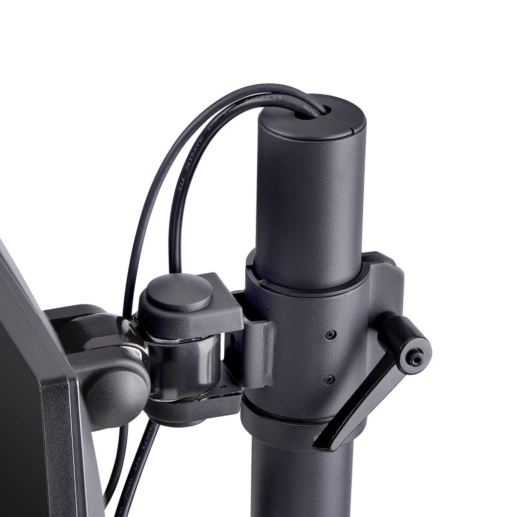 StarTech.com Support de Bureau pour 2 Moniteurs Empilés Verticalement jusqu'à 49", Capacité 32kg, Pince en C, VESA