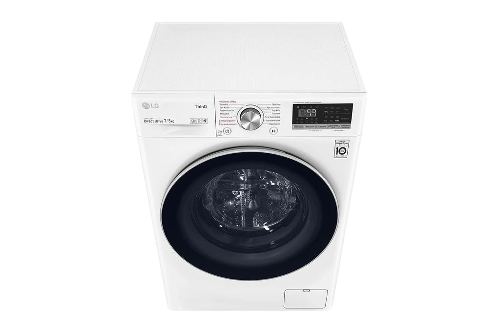 LG F2DV5S7S1E machine à laver avec sèche linge Pose libre Charge avant Blanc