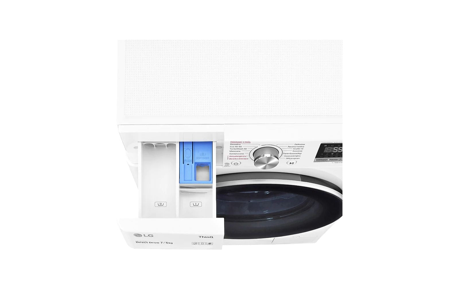 LG F2DV5S7S1E machine à laver avec sèche linge Pose libre Charge avant Blanc