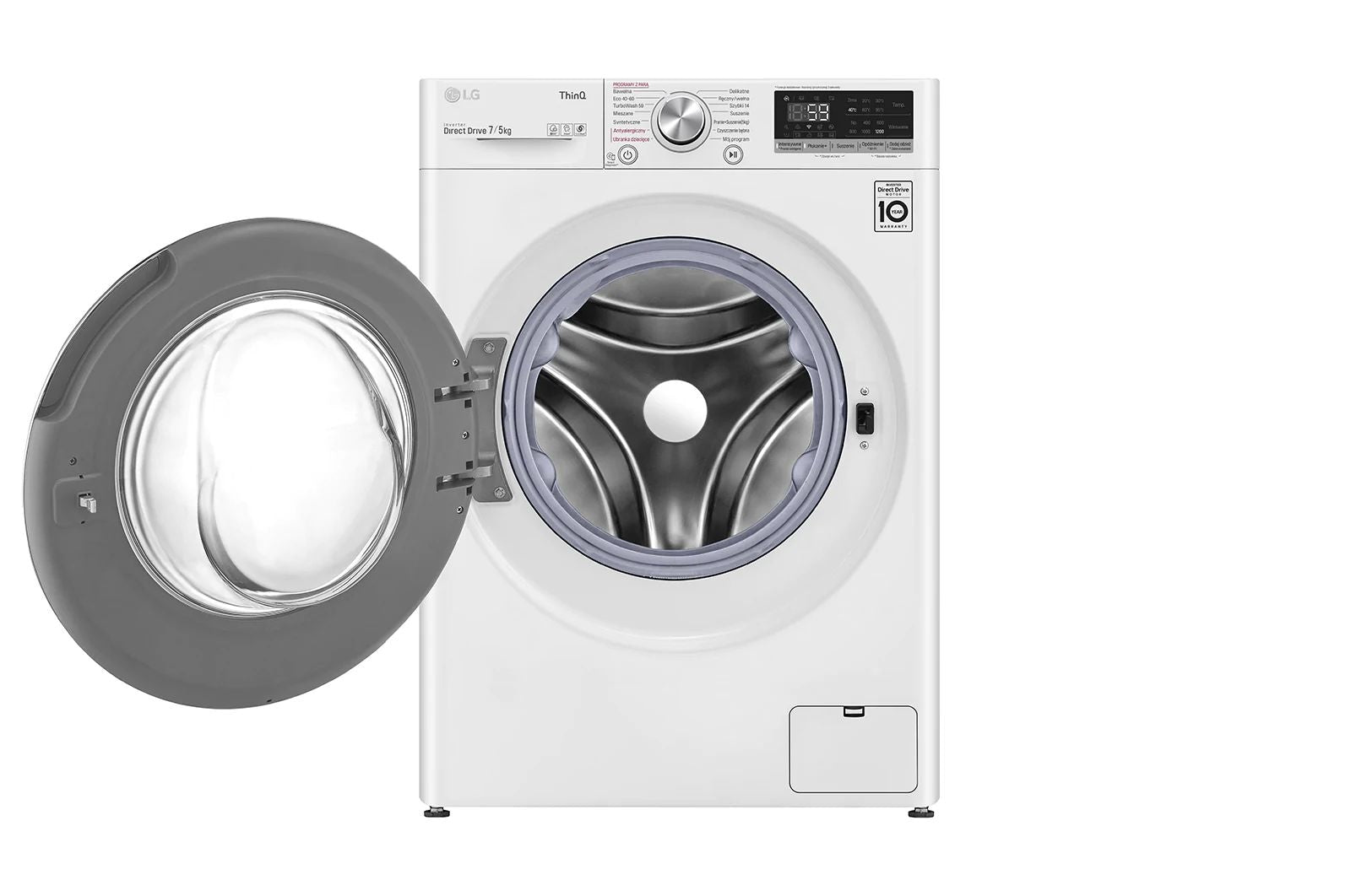 LG F2DV5S7S1E machine à laver avec sèche linge Pose libre Charge avant Blanc