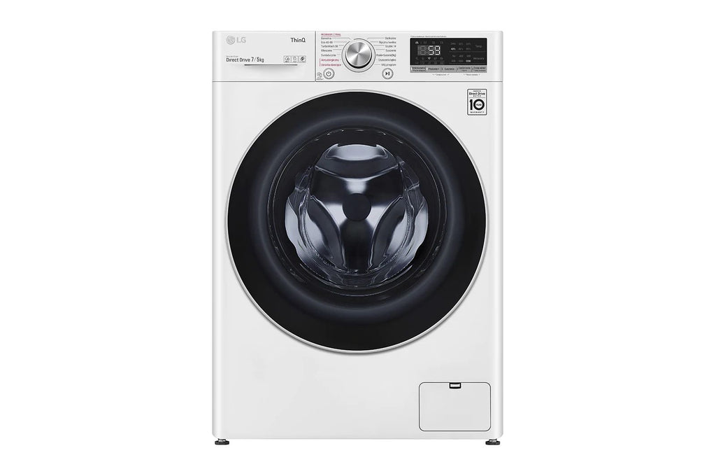 LG F2DV5S7S1E machine à laver avec sèche linge Pose libre Charge avant Blanc