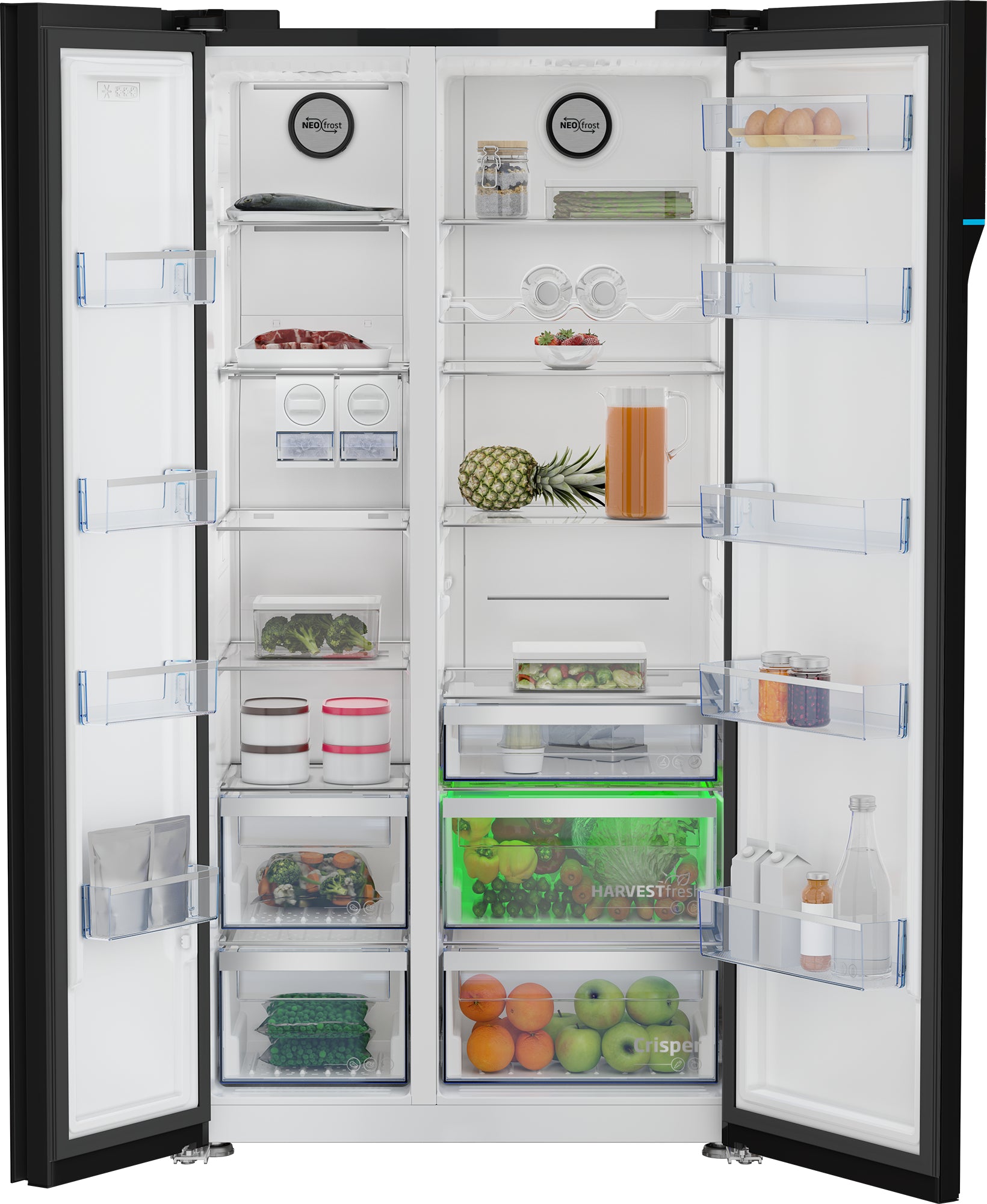 Beko GN163140ZGBN frigo américain Pose libre 558 L Noir