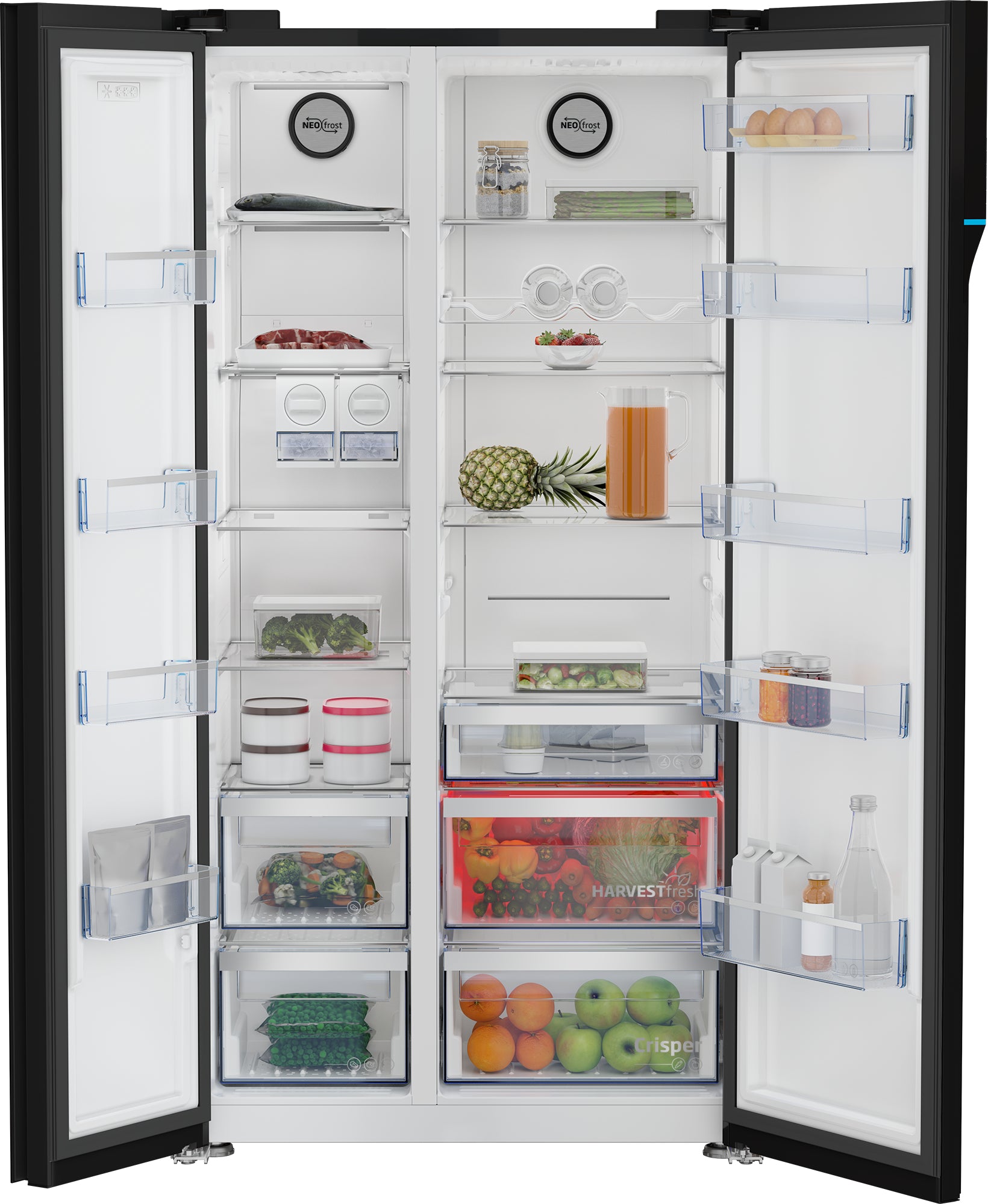 Beko GN163140ZGBN frigo américain Pose libre 558 L Noir