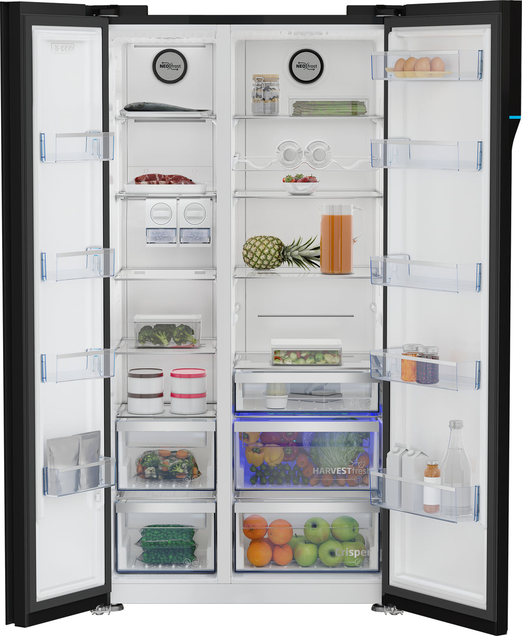 Beko GN163140ZGBN frigo américain Pose libre 558 L Noir