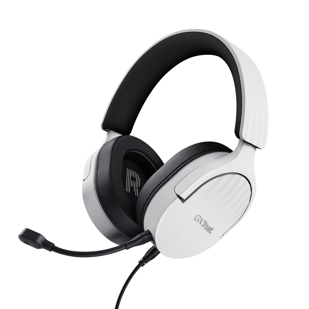 Trust GXT 489W FAYZO Casque Gaming Filaire avec Arceau, Noir et Blanc