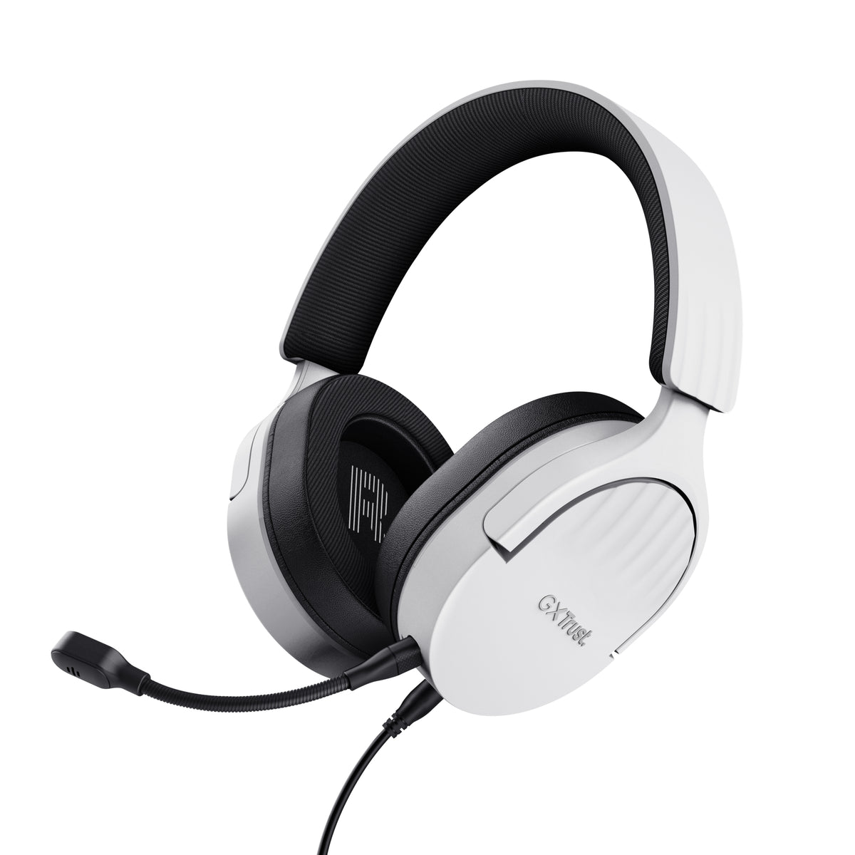 Trust GXT 489W FAYZO Casque Gaming Filaire avec Arceau, Noir et Blanc