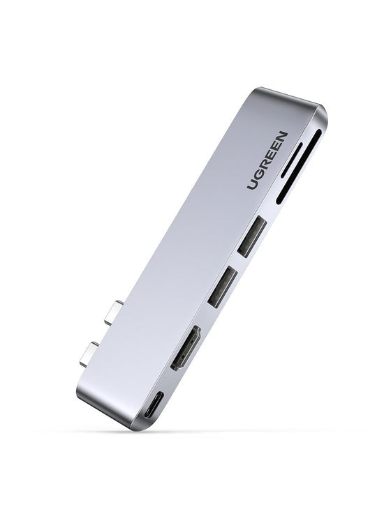 Ugreen 80856 station d'accueil 2 x USB 3.2 Gen 2 (3.1 Gen 2) Type-C Aluminium