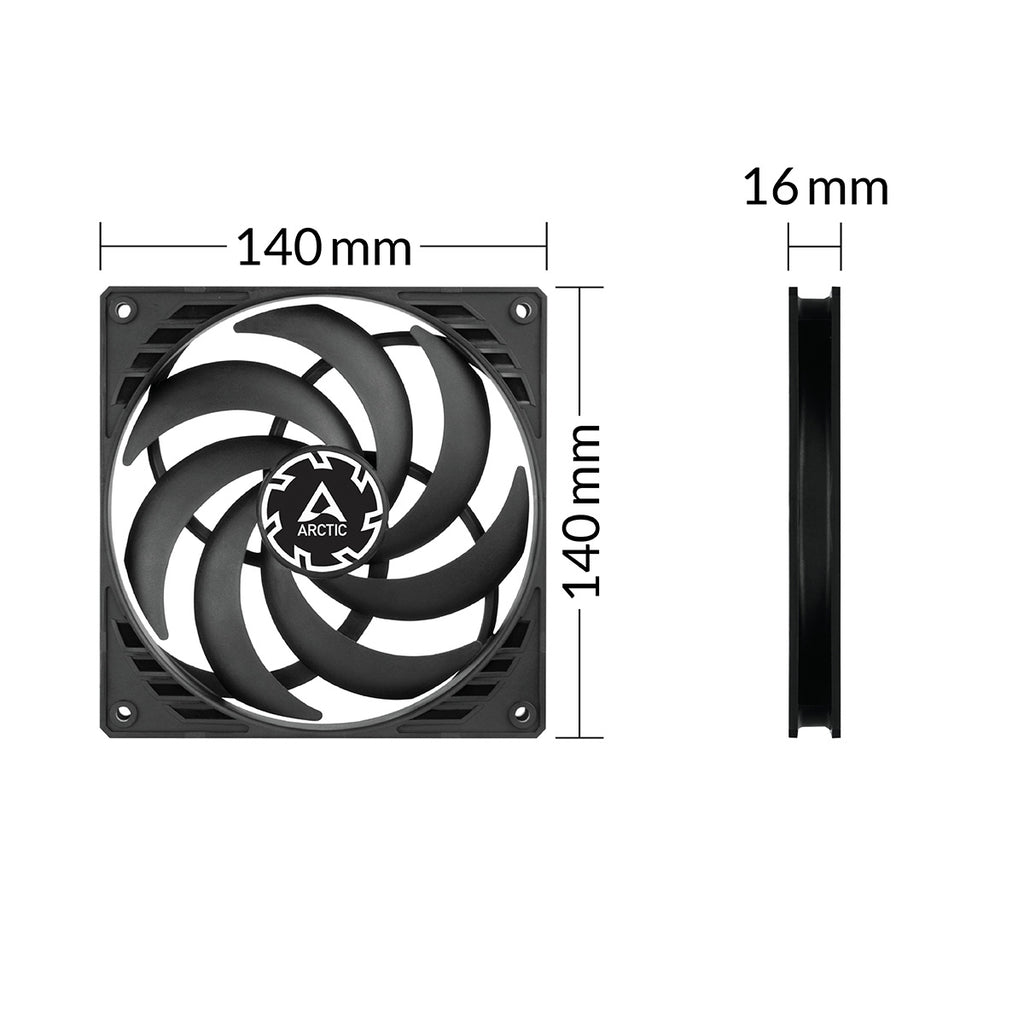 ARCTIC P14 Slim PWM PST Boitier PC Ventilateur 14 cm Noir 1 pièce(s)