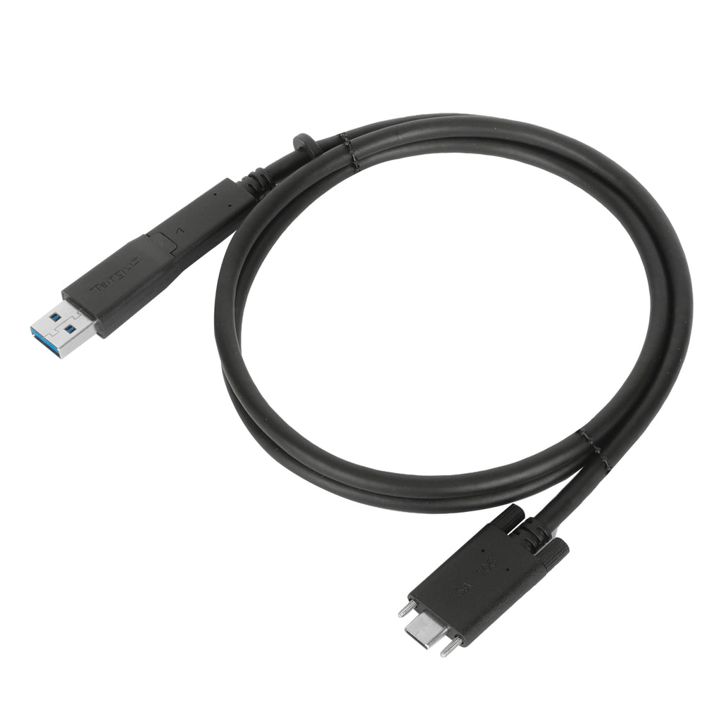 Targus ACC1135GLX câble USB USB 3.2 Gen 1 (3.1 Gen 1) 1,8 m USB C 10 Gbit/s Noir