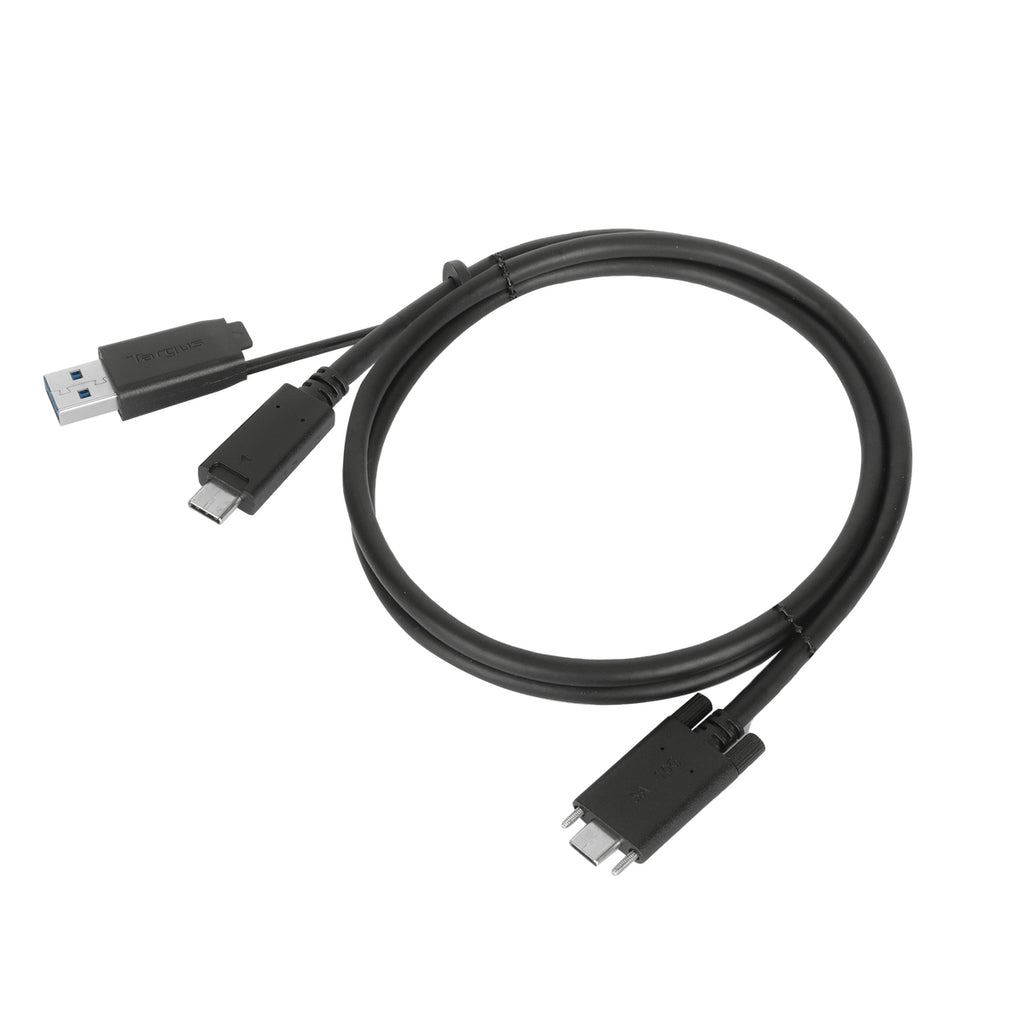 Targus ACC1135GLX câble USB USB 3.2 Gen 1 (3.1 Gen 1) 1,8 m USB C 10 Gbit/s Noir