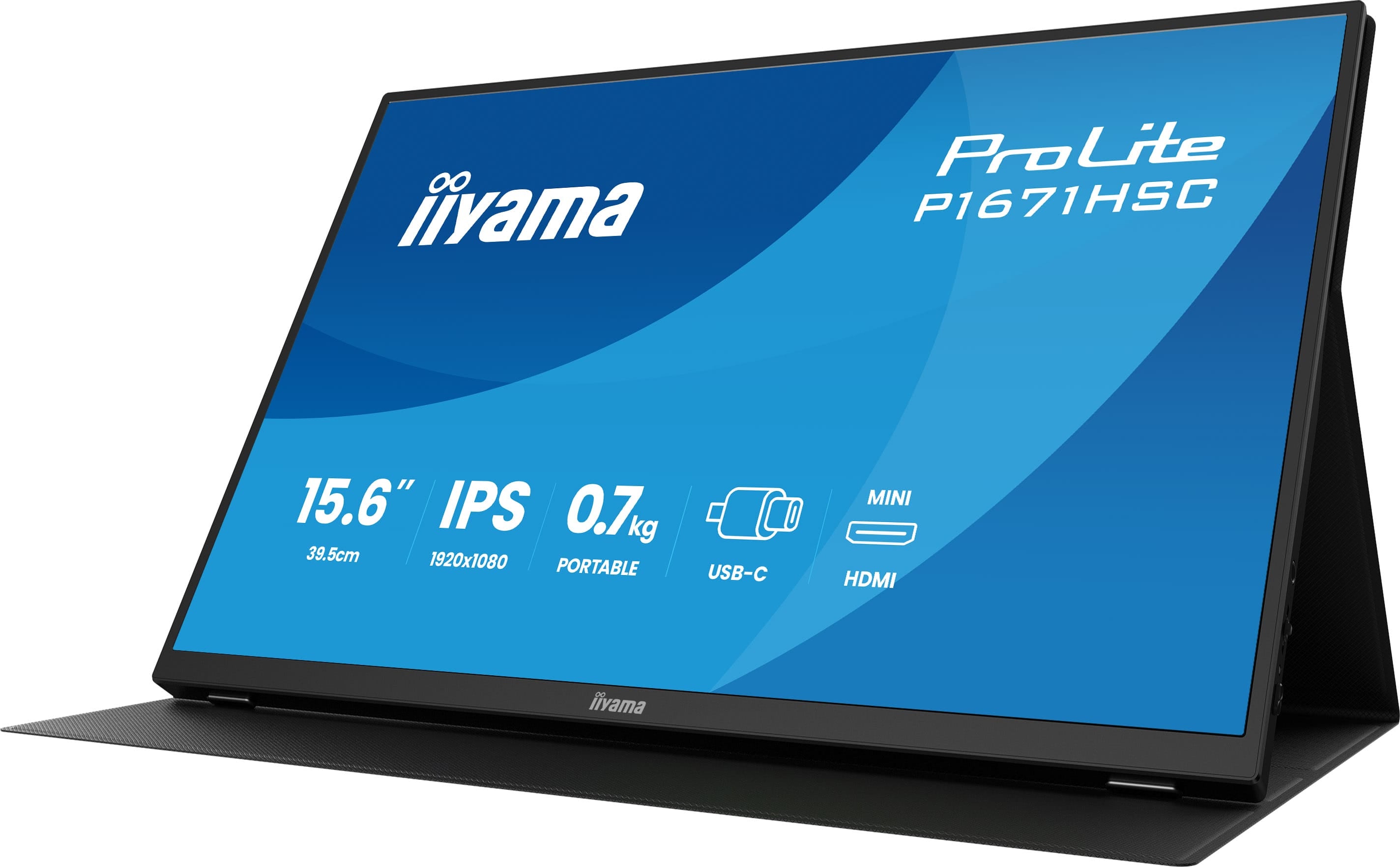 iiyama ProLite P1671HSC-B1 écran plat de PC 39,6 cm (15.6") 1920 x 1080 pixels Full HD LED Noir
