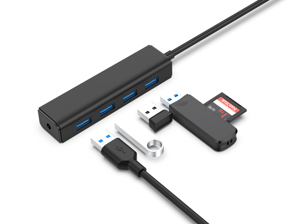 Conceptronic C4PUSB3 hub & concentrateur USB 3.2 Gen 1 (3.1 Gen 1) Type-A 5000 Mbit/s Noir