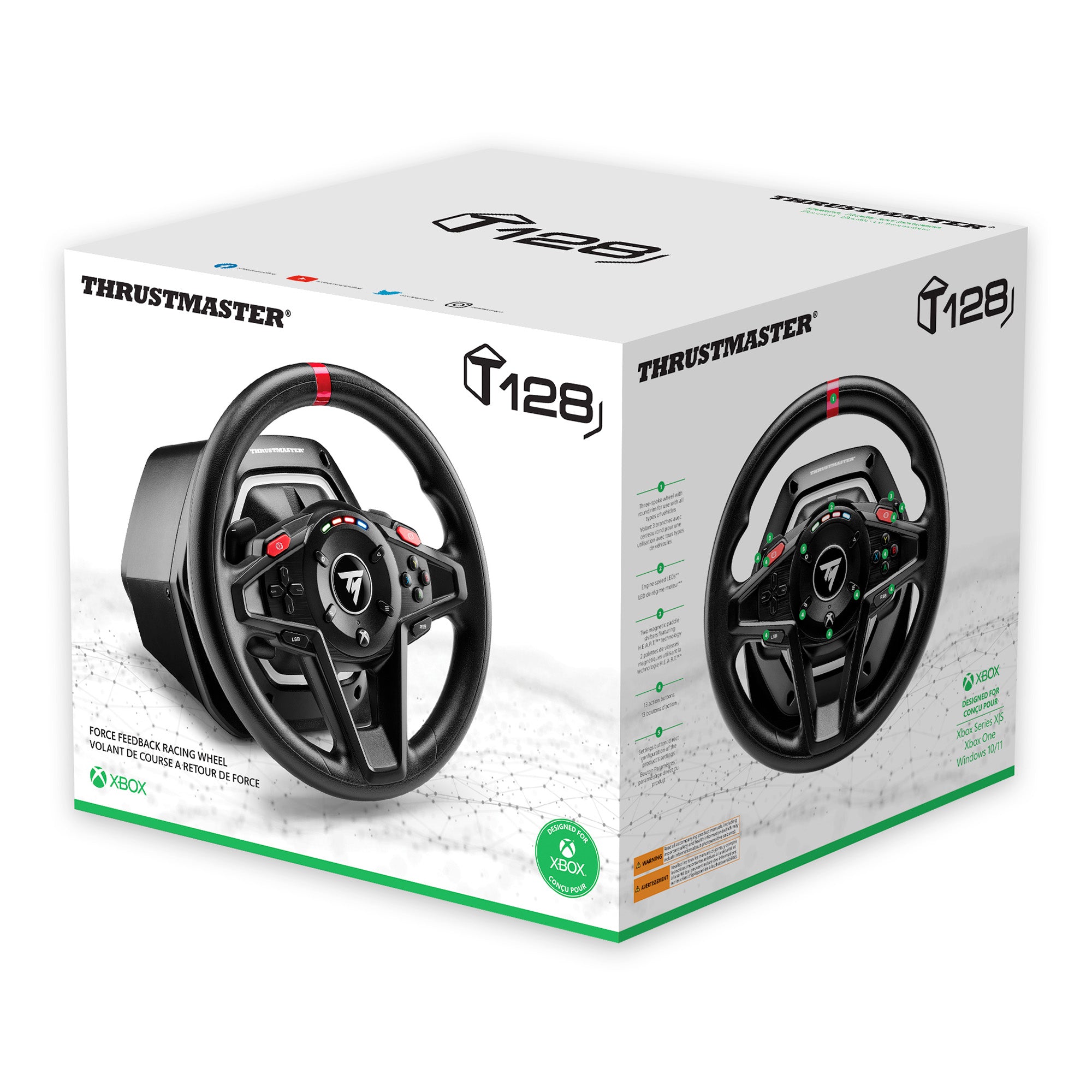 Thrustmaster T128 Noir USB Volant + pédales Analogique/Numérique PC, Xbox One, Xbox Series S, Xbox Series X, Xbox One X, Xbox One S