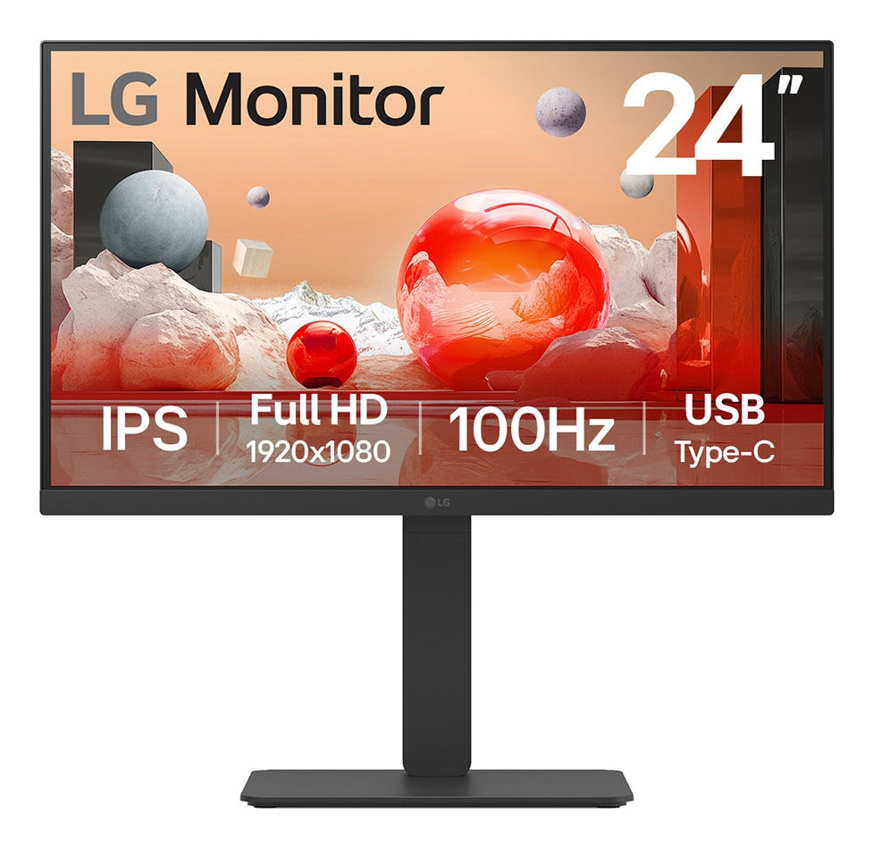 LG 24BA750-B écran plat de PC 60,5 cm (23.8") 1920 x 1080 pixels Full HD LCD Noir