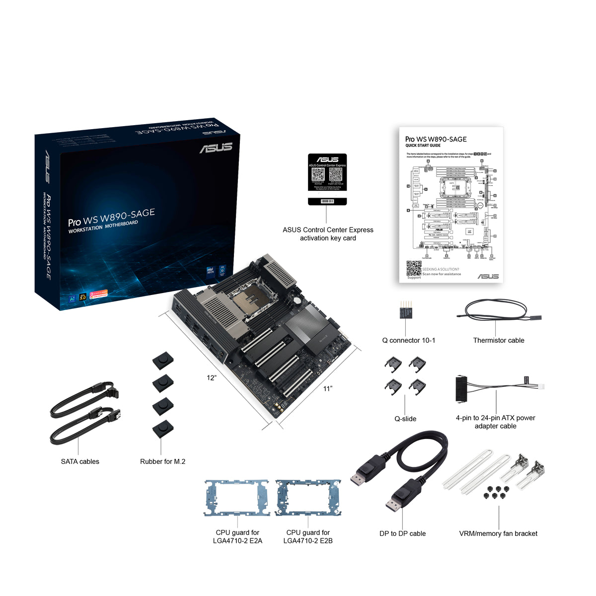 ASUS PRO WS W890-SAGE Intel W890 LGA 4710-2 CEB - vue 4