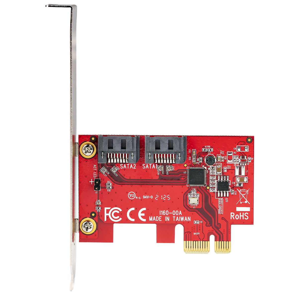 StarTech.com Carte Contrôleur PCIe SATA 2 ports 6Gbps ASM1166 Non-RAID