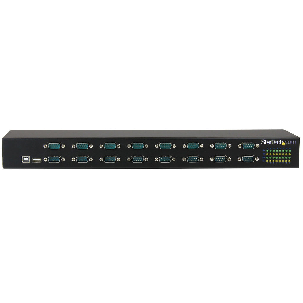 StarTech.com Hub RS232 16 ports - Adaptateur USB vers 16x DB9 RS232 pour montage en rack