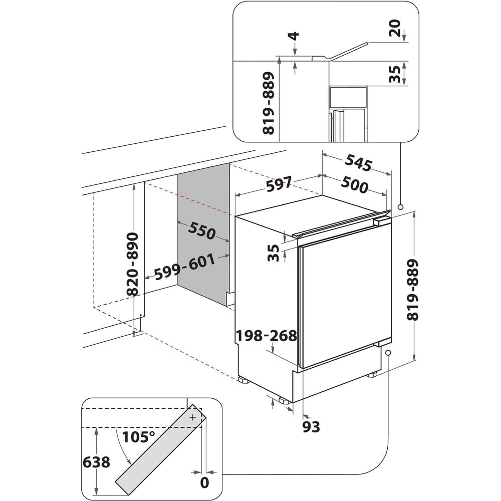 Whirlpool WBUFZ011 E 91L Hvid