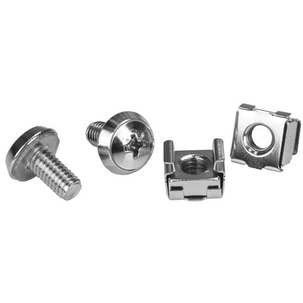 StarTech.com Kit de Fixation M6, Lot de 20 Vis 12mm, Écrous Cage à Trous Carrés et Outil de Montage, Argent