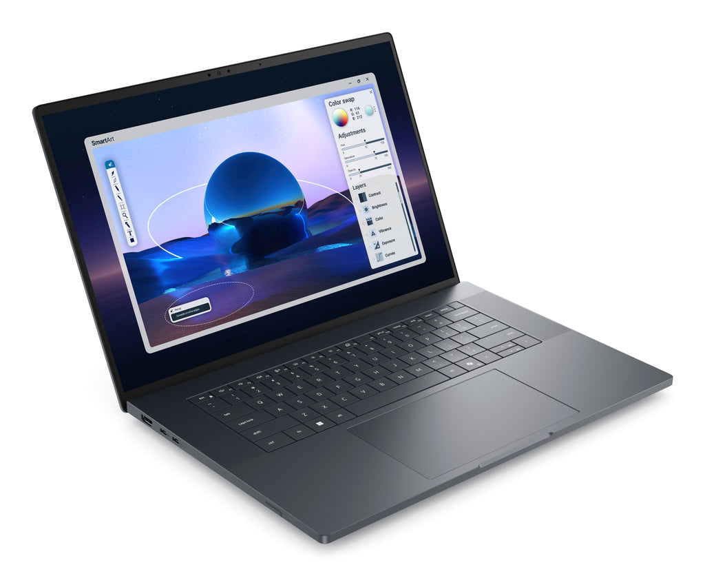 DELL Pro Max 16 Premium MA16250 Intel Core Ultra 7 265H Station de travail mobile 40,6 cm (16") Full HD+ 32 Go LPDDR5x-SDRAM 1 To SSD NVIDIA RTX PRO 1000 Blackwell Wi-Fi 7 (802.11be) Windows 11 Pro Nordique Noir