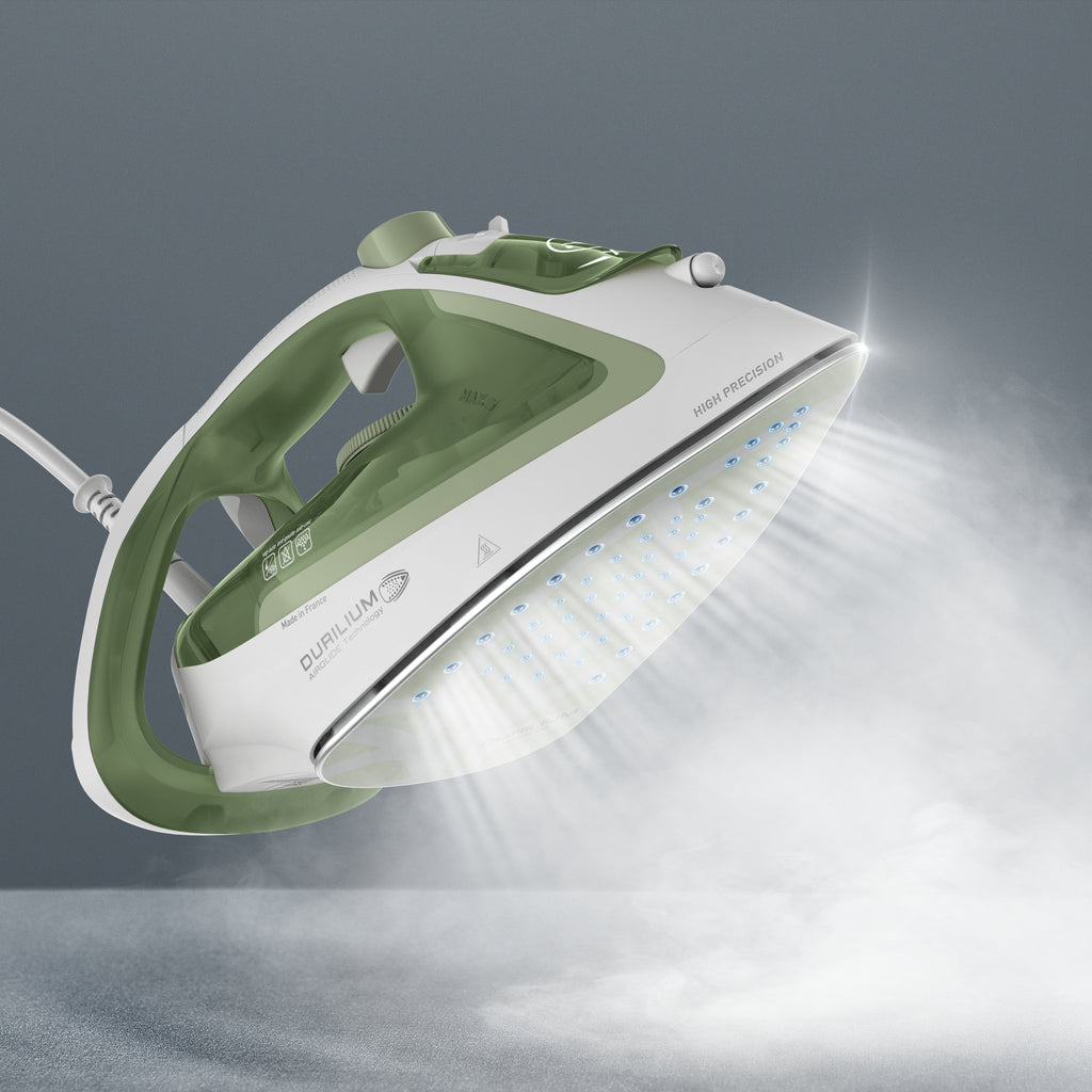Tefal Easygliss Eco FV5781 Fer à repasser à sec ou à vapeur Semelle Durilium Airglide 2800 W Blanc, Vert - vue 8