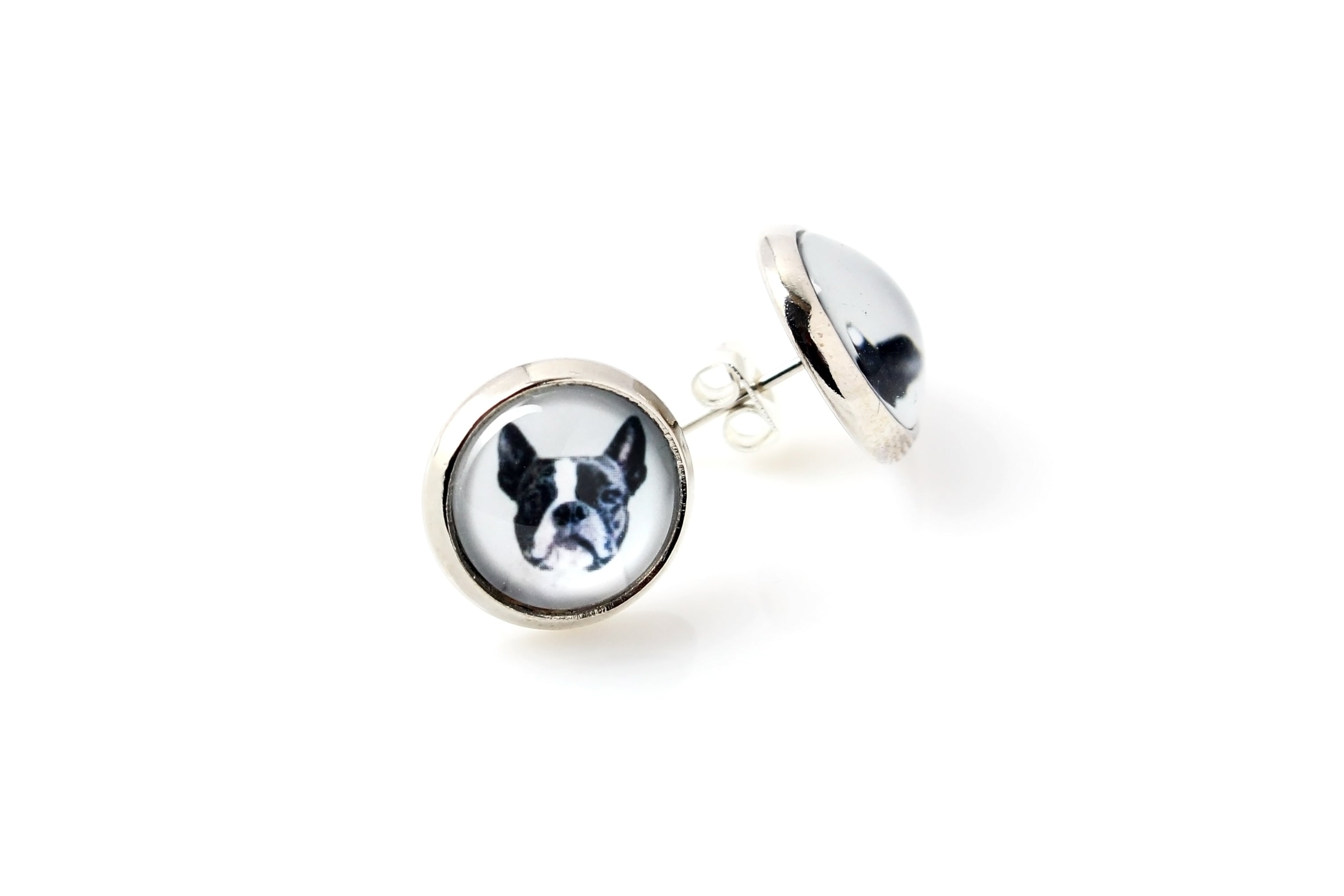 Boston Terrier, American Gentleman - jewelry with your photo box, set of necklace and earrings, personalized products from the Art-Dog brand