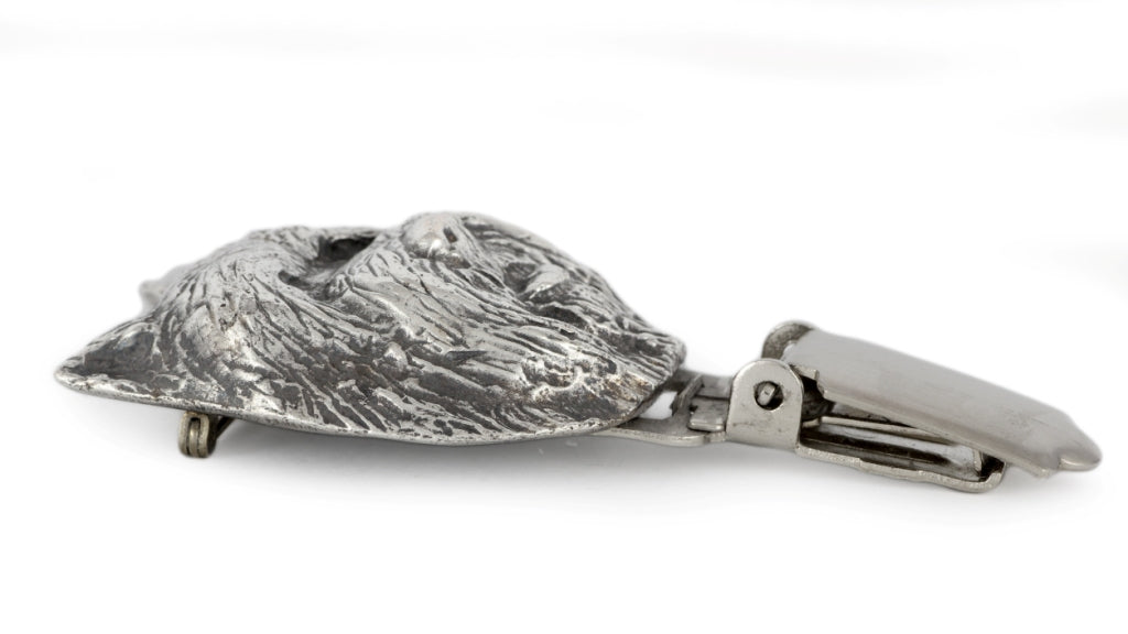Cairn Terrier - brooch with a clip, holder for a start number, silver-plated dog show pin from the Art-Dog brand