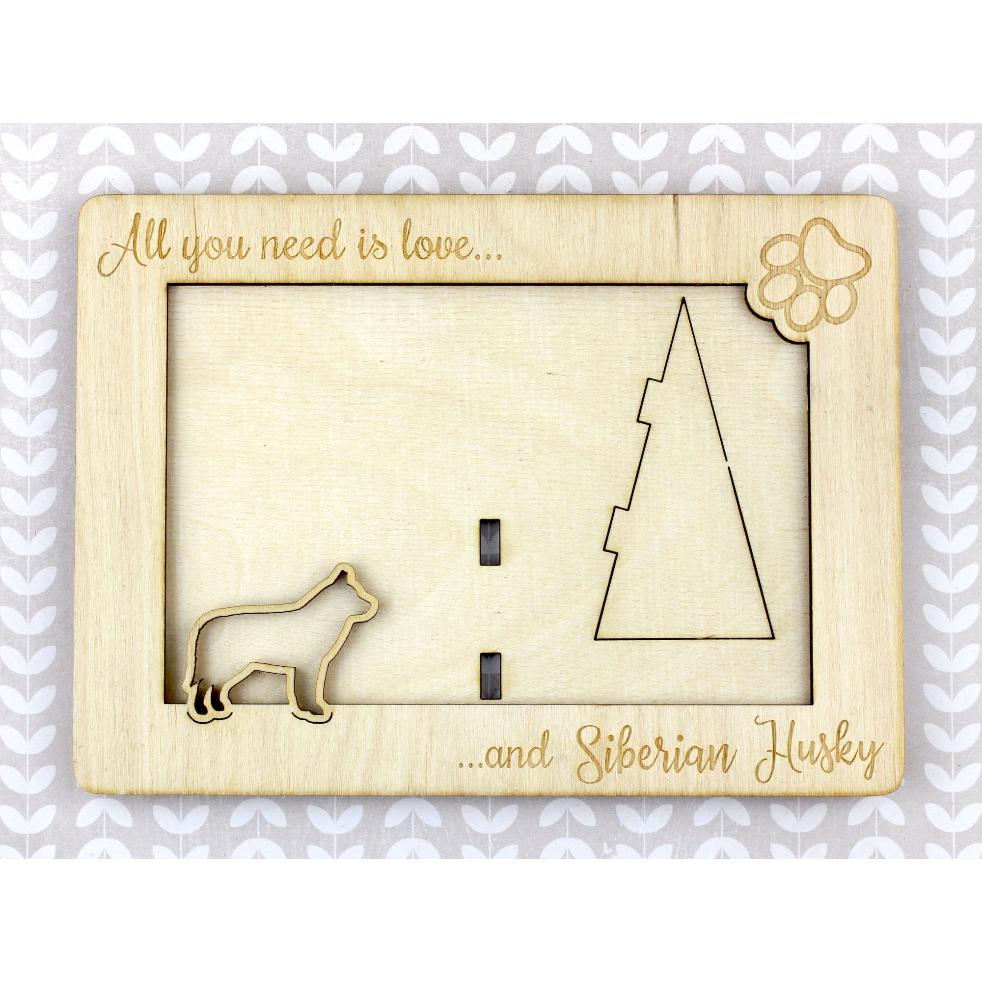 Siberian Husky, Chukcha - Photo frame, engraved wooden frame, a lovely gadget for the dog lover by Art-Dog