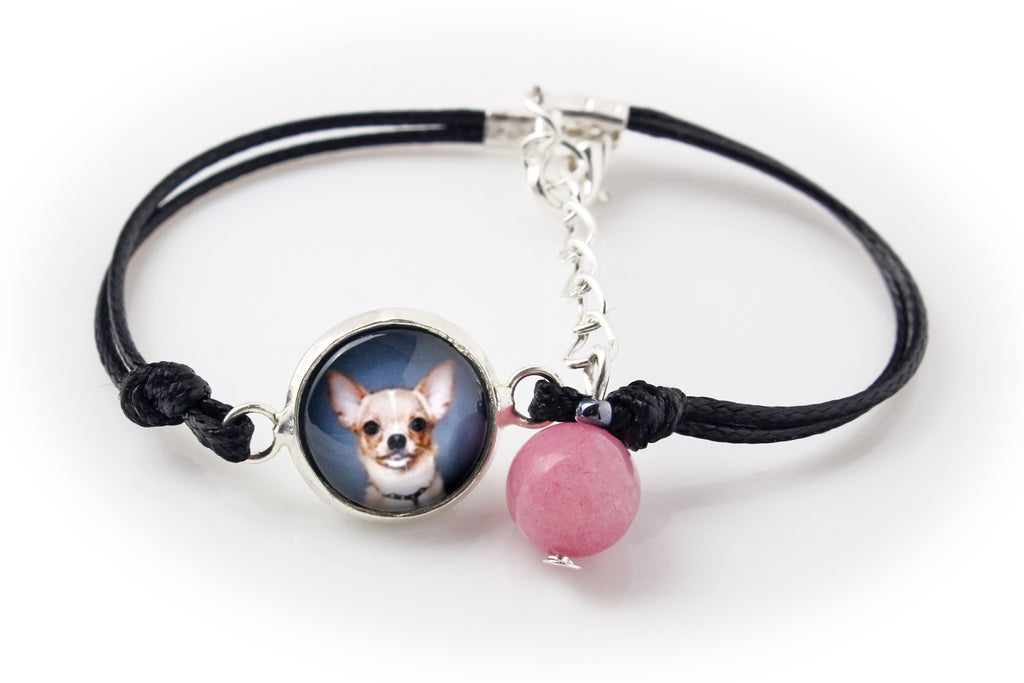 Dachshund Smooth-haired, Wiener dog, Badger dog - a set of jewelry with your photo, handmade set, bracelet and necklace by Art.-Dog brand