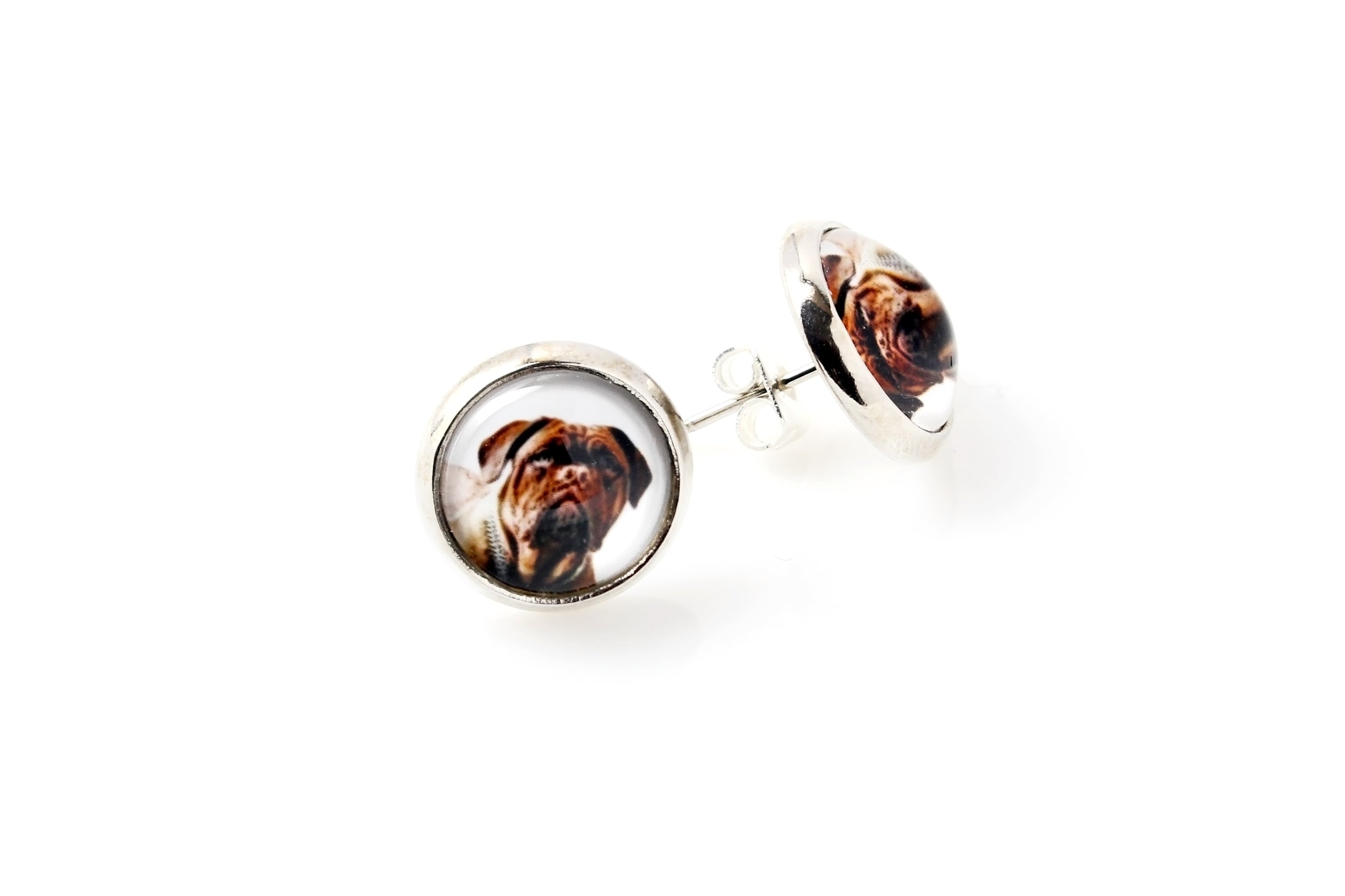 Dogue de Bordeaux, French Mastiff, Bordeauxdog - jewelry with your photo box, set of necklace and earrings, personalized products from the Art-Dog brand