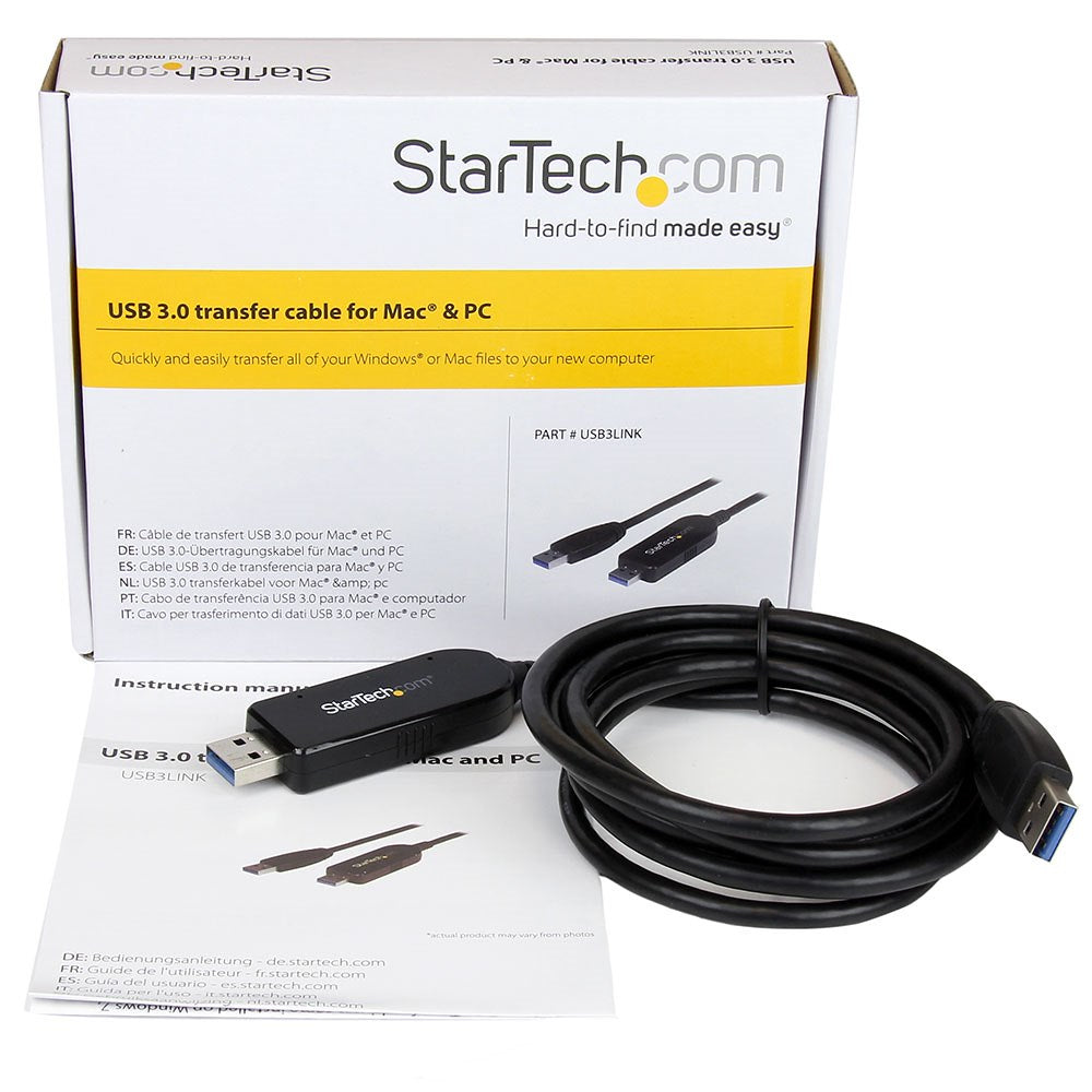 StarTech.com Câble de Transfert de Données USB 3.0 pour Mac et Windows, 1,8m