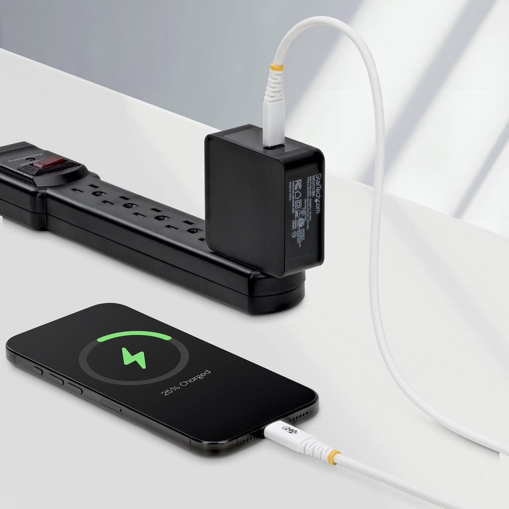 StarTech.com Câble de Recharge USB-C 1m PD EPR 240W 5A USB 2.0 Certifié USB-IF - Blanc - vue 5