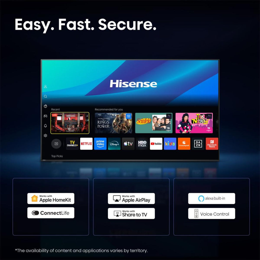 Hisense 55U7SE 139,7 cm (55") 4K Ultra HD Smart TV Wifi Noir