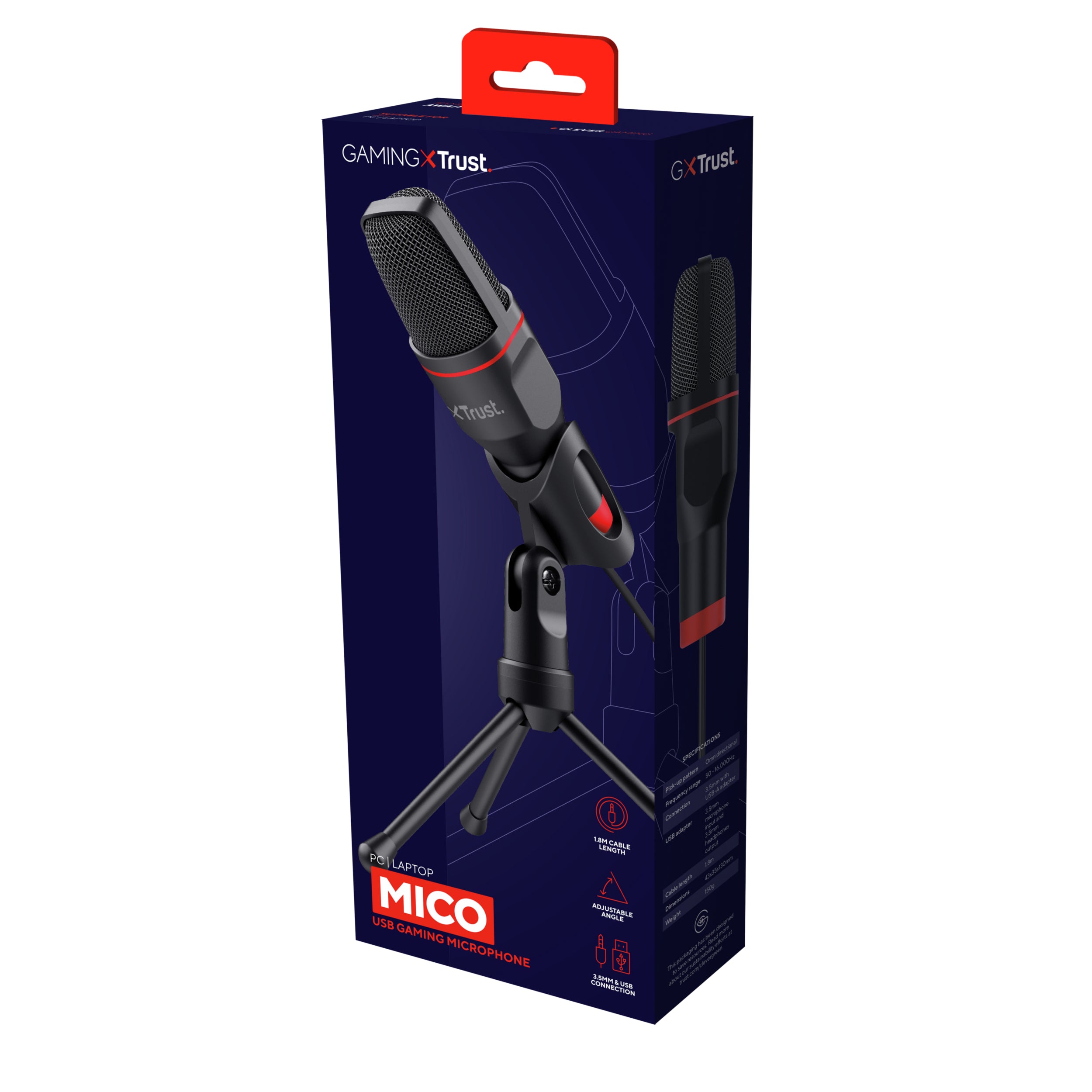 Trust GXT 212 Noir, Rouge Microphone de PC