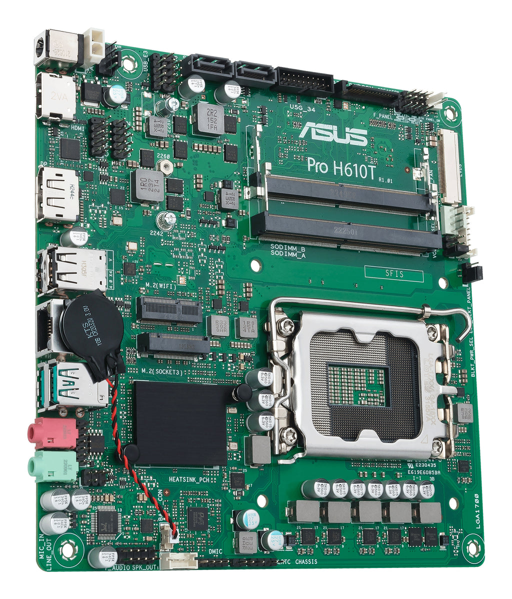 ASUS PRO H610T-CSM Intel H610 LGA 1700 Thin Mini ITX