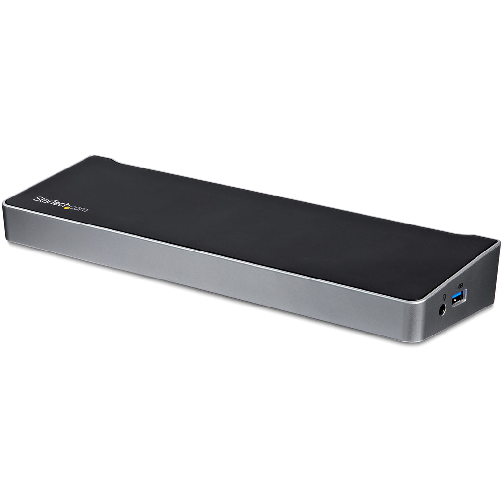 StarTech.com Station d'Accueil USB 3.0 Triple Affichage 2x 4K DisplayPort et HDMI, Hub USB-A 5 Ports, GbE, Audio 3,5 mm