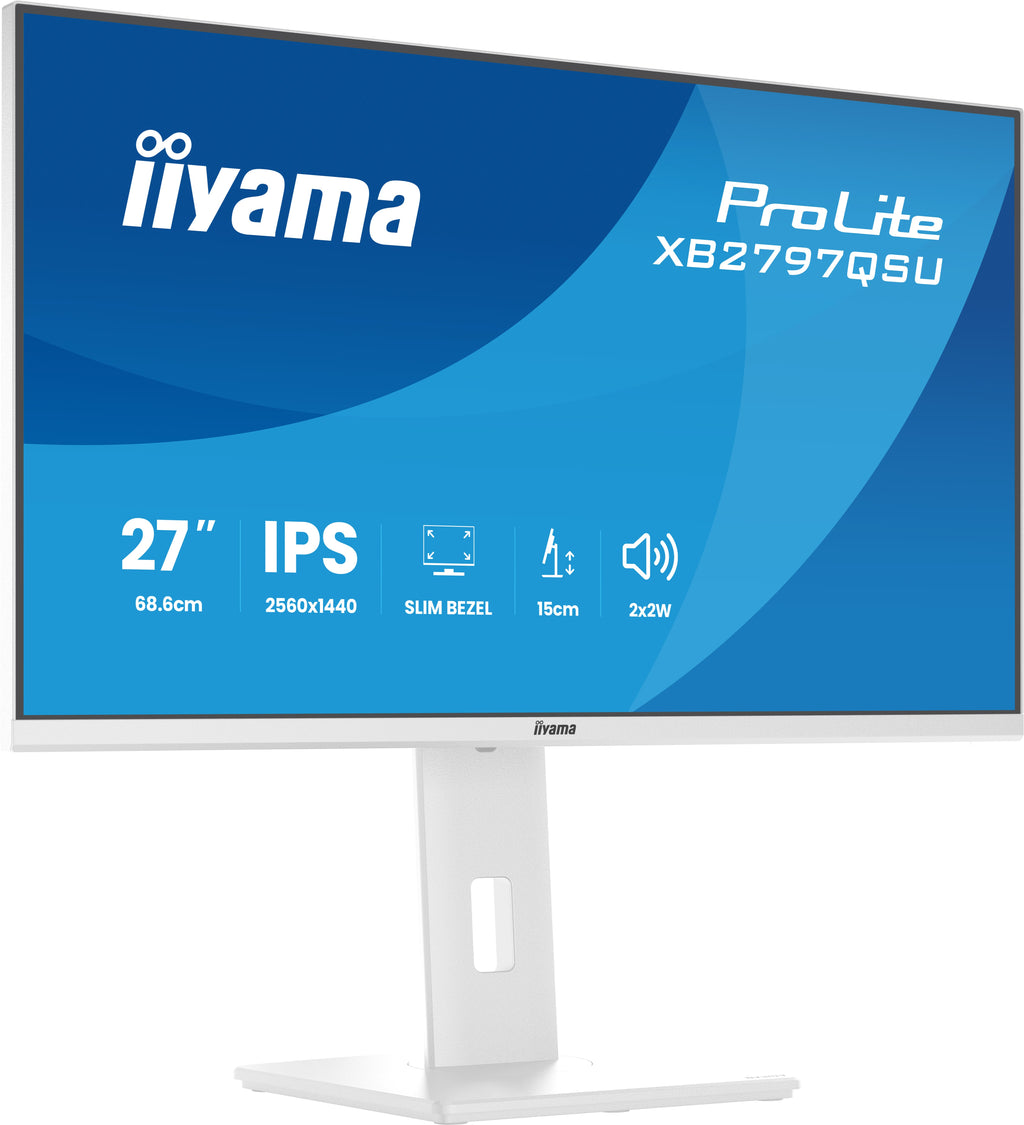 iiyama ProLite XB2797QSU-W1 Écran PC 27" Quad HD LED Blanc