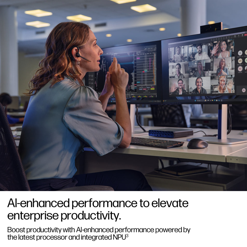 HP EliteDesk 8 Mini G1i AI PC Intel Core Ultra 9 64 Go DDR5 1 To SSD Windows 11 Pro Noir